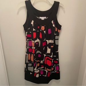 Madison Leigh Multicolored Abstract Print Sleeveless Mini Dress Women’s Size 4